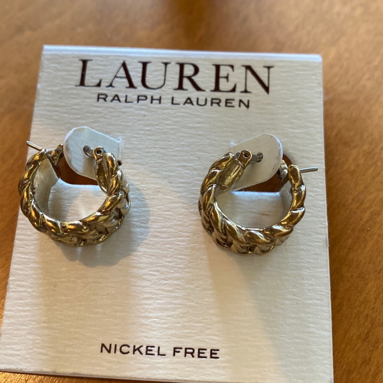 New Lauren Ralph Lauren Gold Nickel Free Earrings 21$